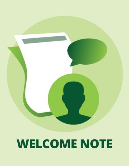 Welcome note March 2022 newsletter